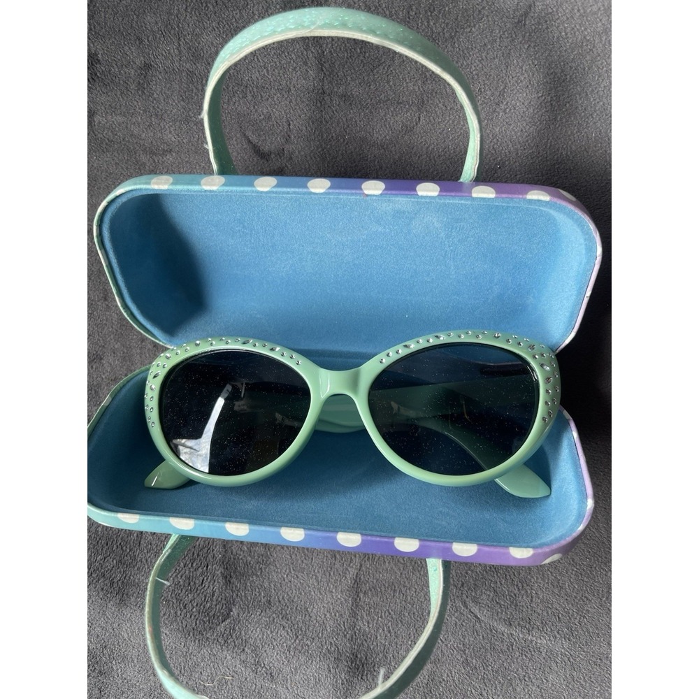 Sunglases Youth Teal Bling Blue Case Girls